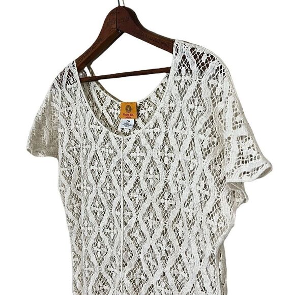 Ruby Rd. Petite Open Knit Top - Picture 2 of 6